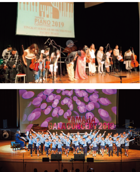 上）インドネシア。（下）韓国。